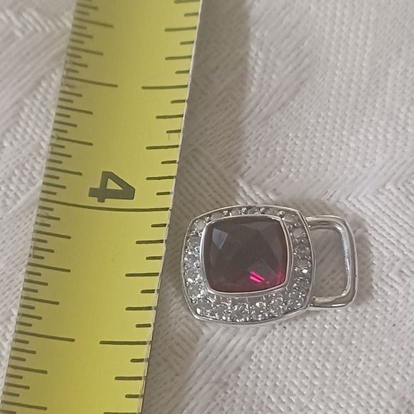 David Yurman Albion Garnet & Diamond Drop Earrings, Sterling Silver - Picture 12 of 14